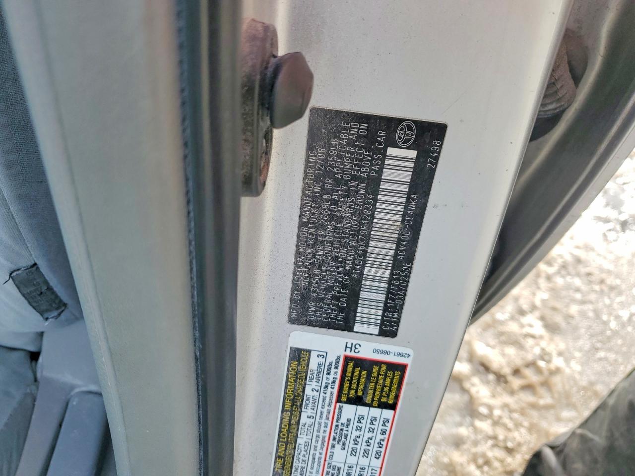 2009 TOYOTA CAMRY BASE photo 12