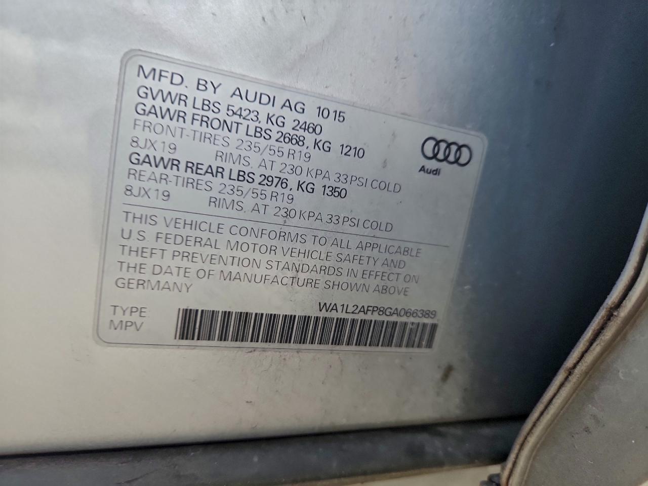 2016 AUDI Q5 PREMIUM PLUS photo 13