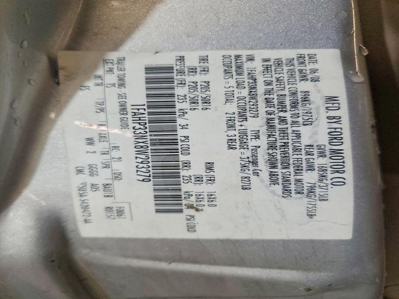 2008 FORD FOCUS SE photo 12