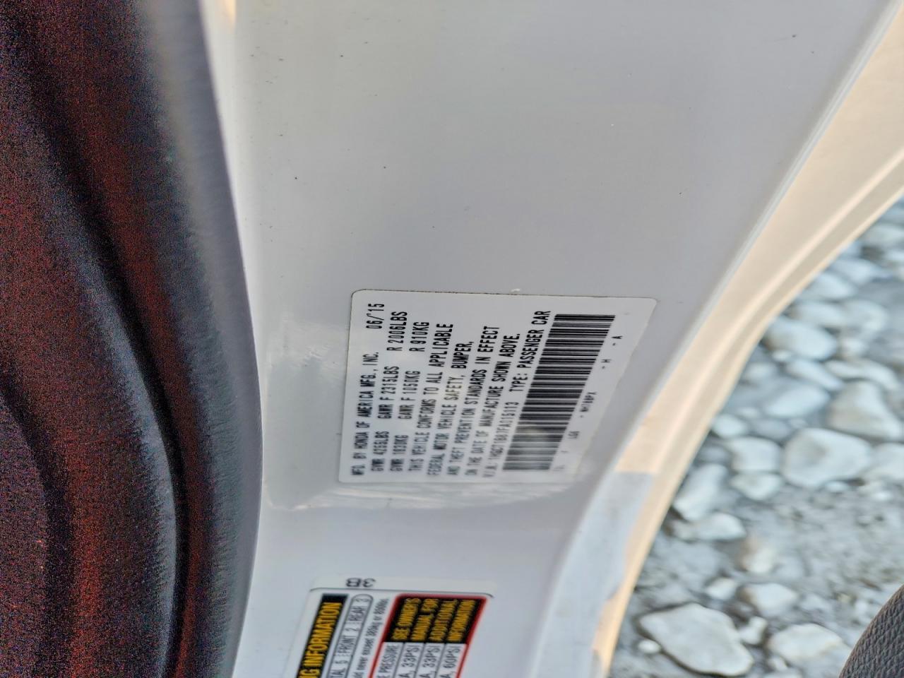 2015 HONDA ACCORD EXL photo 12
