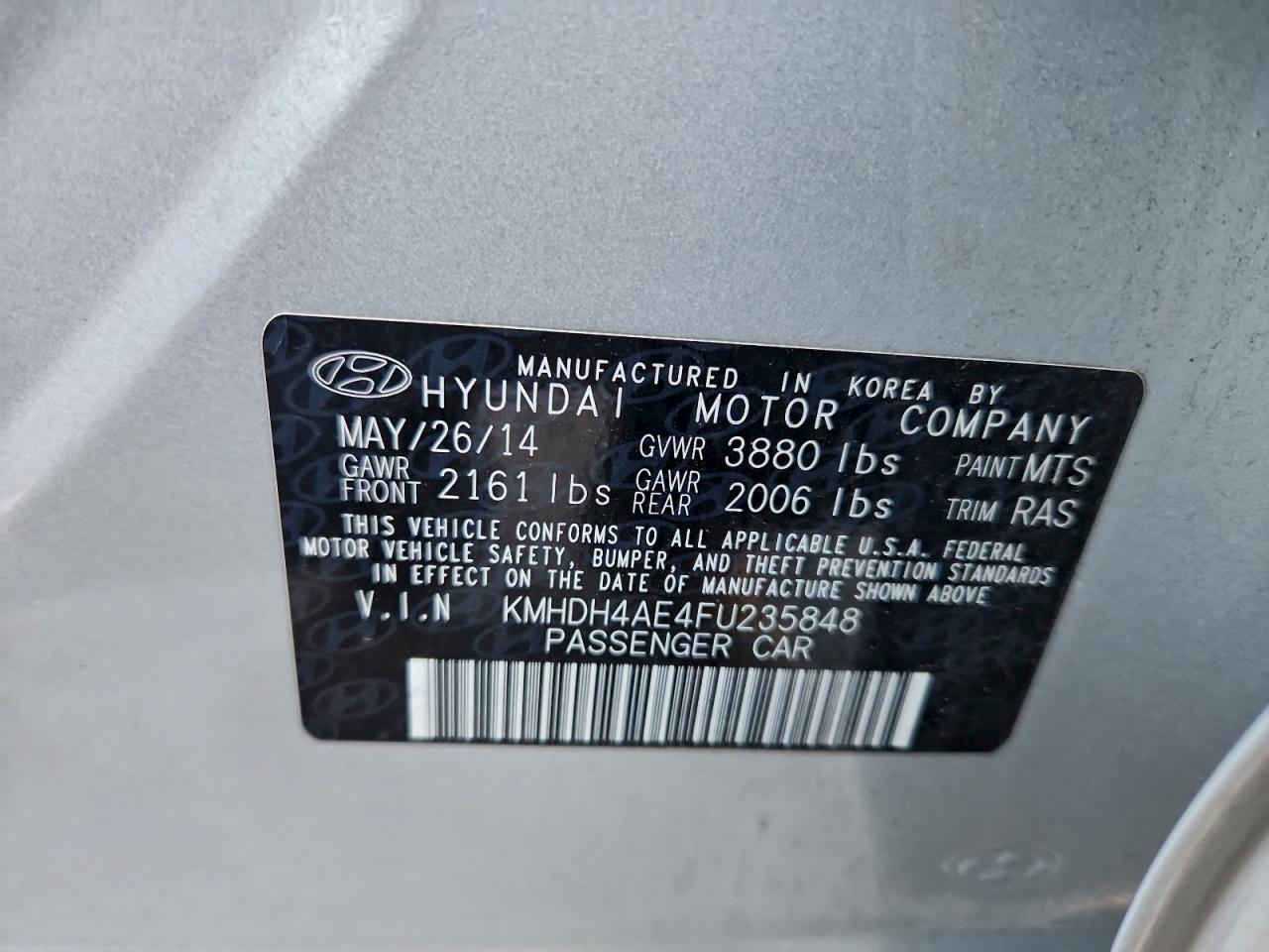 2015 HYUNDAI ELANTRA SE photo 23