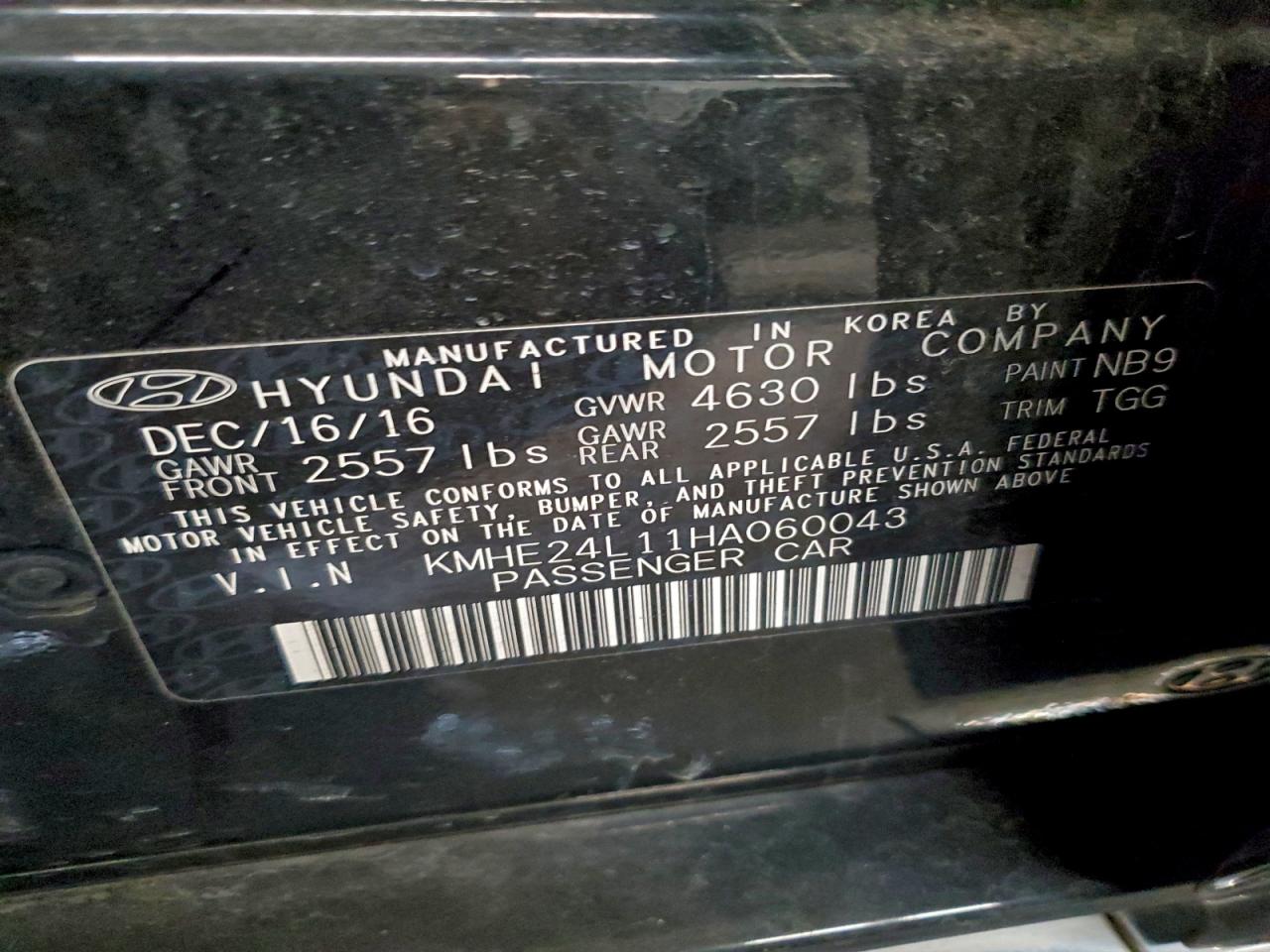 2017 HYUNDAI SONATA HYBRID photo 12