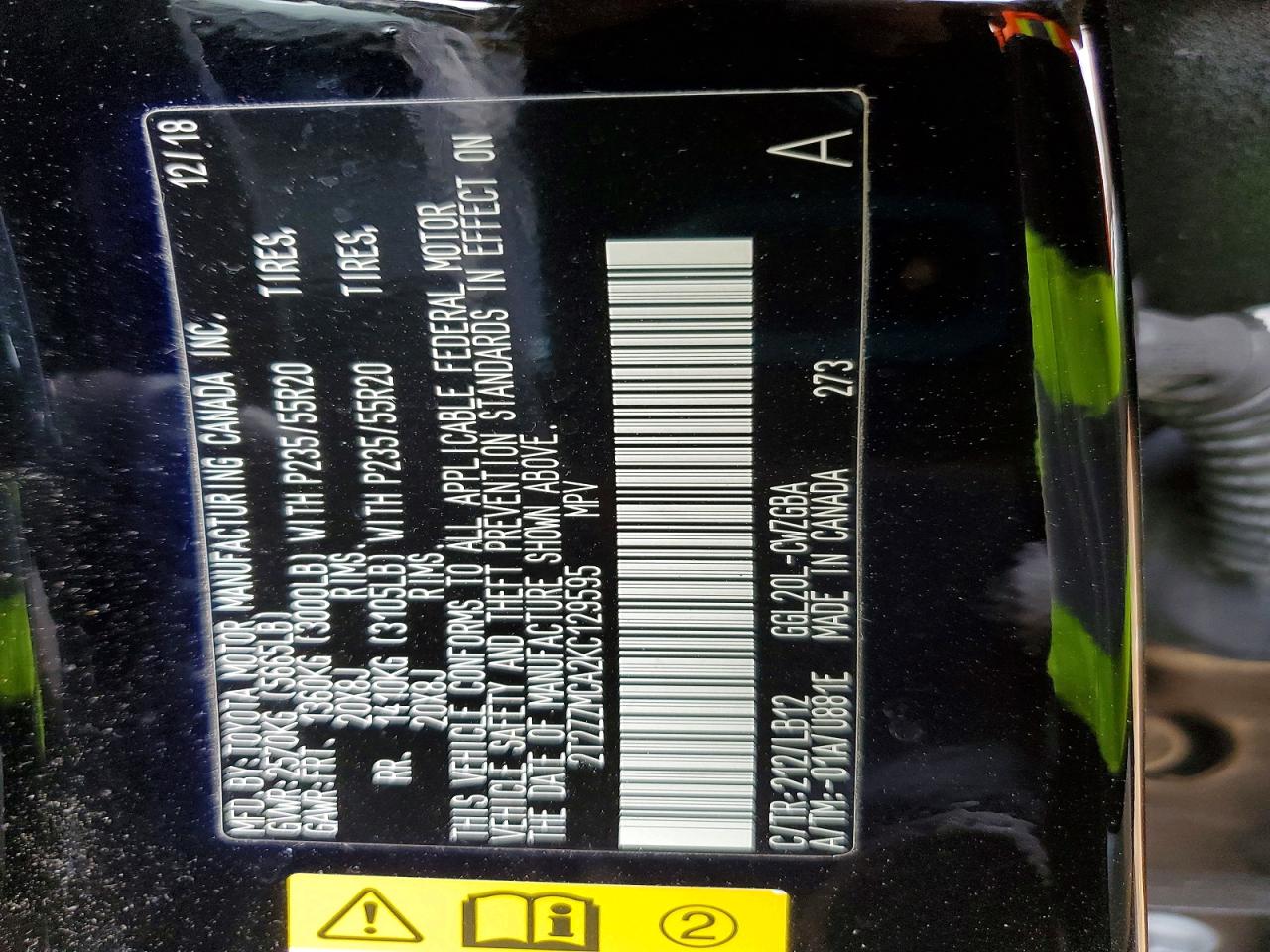 2019 LEXUS RX 350 BASE photo 13