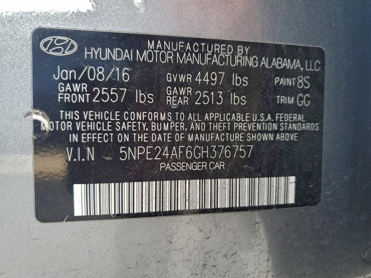 2016 HYUNDAI SONATA SE photo 12