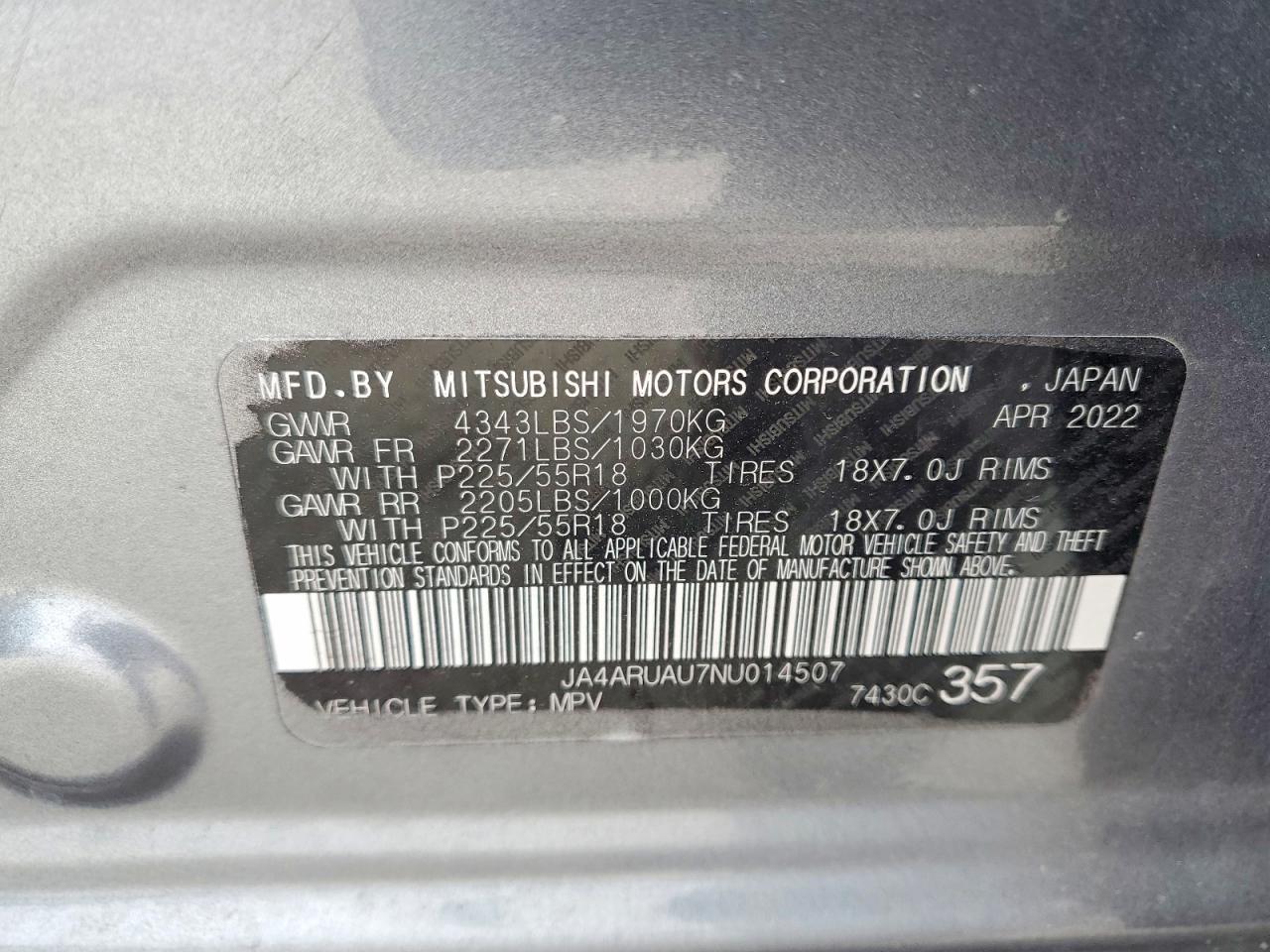 2022 MITSUBISHI OUTLANDER SPORT ES photo 12