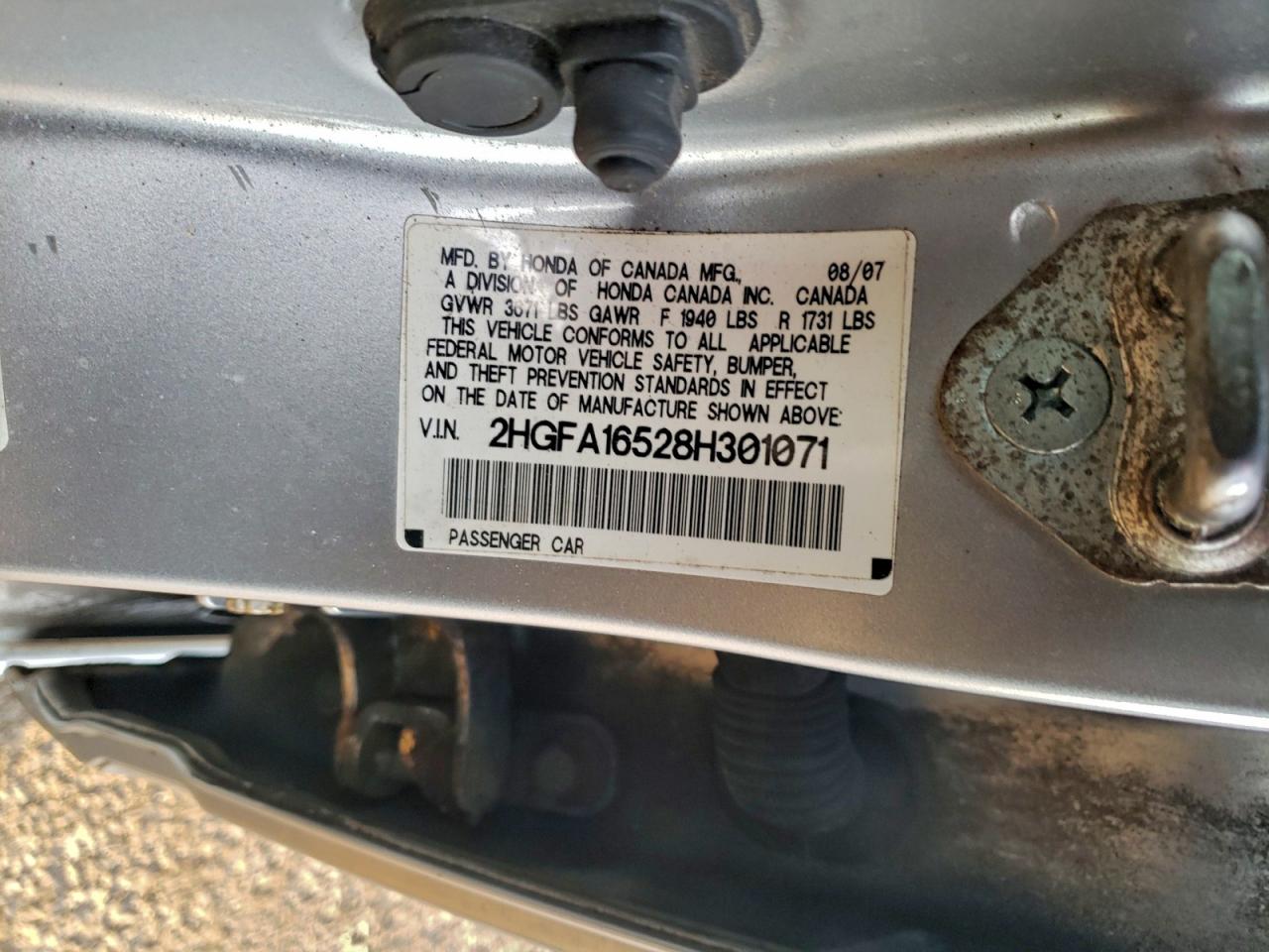 2008 HONDA CIVIC LX photo 12