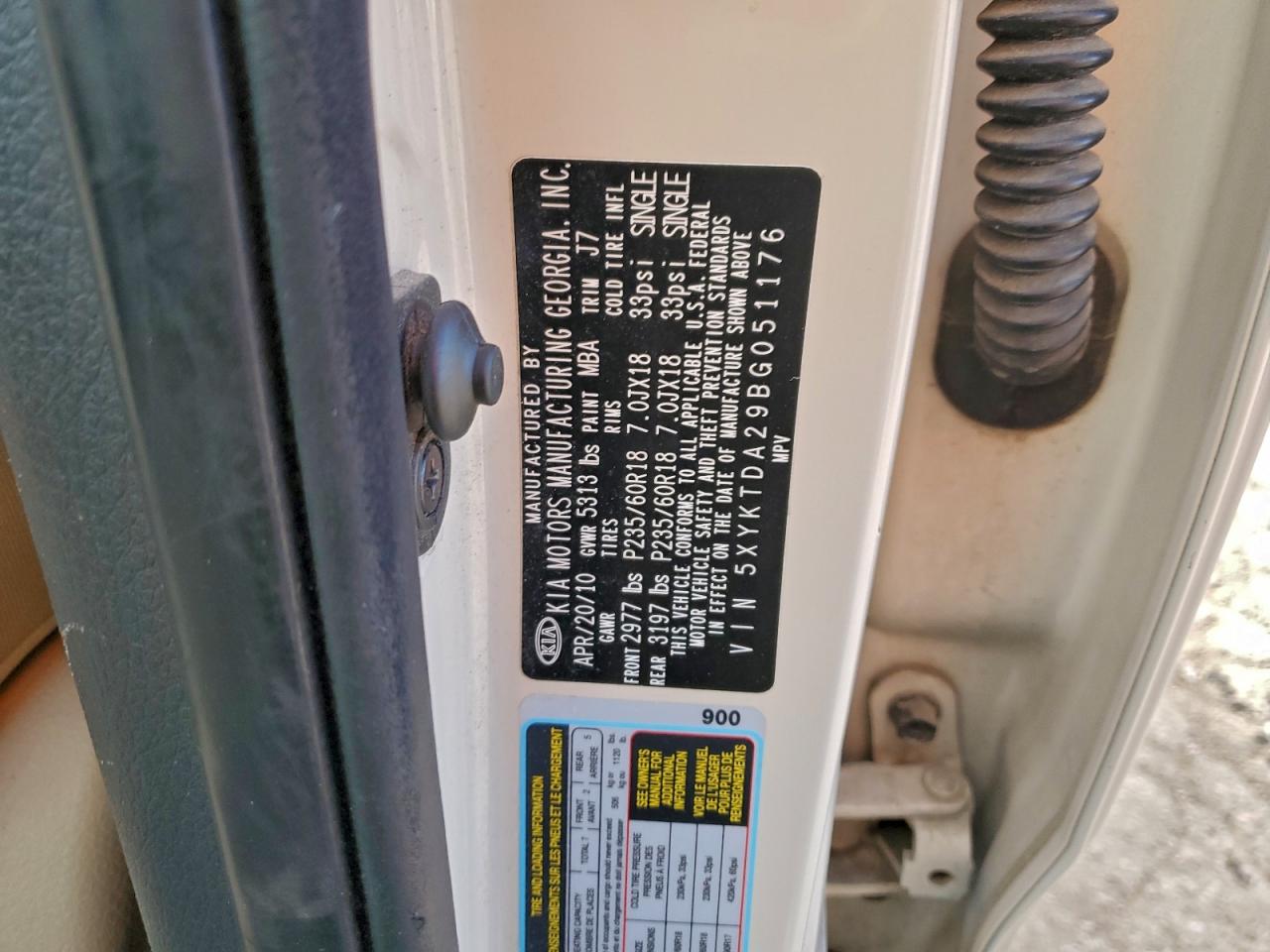 2011 KIA SORENTO BASE photo 13