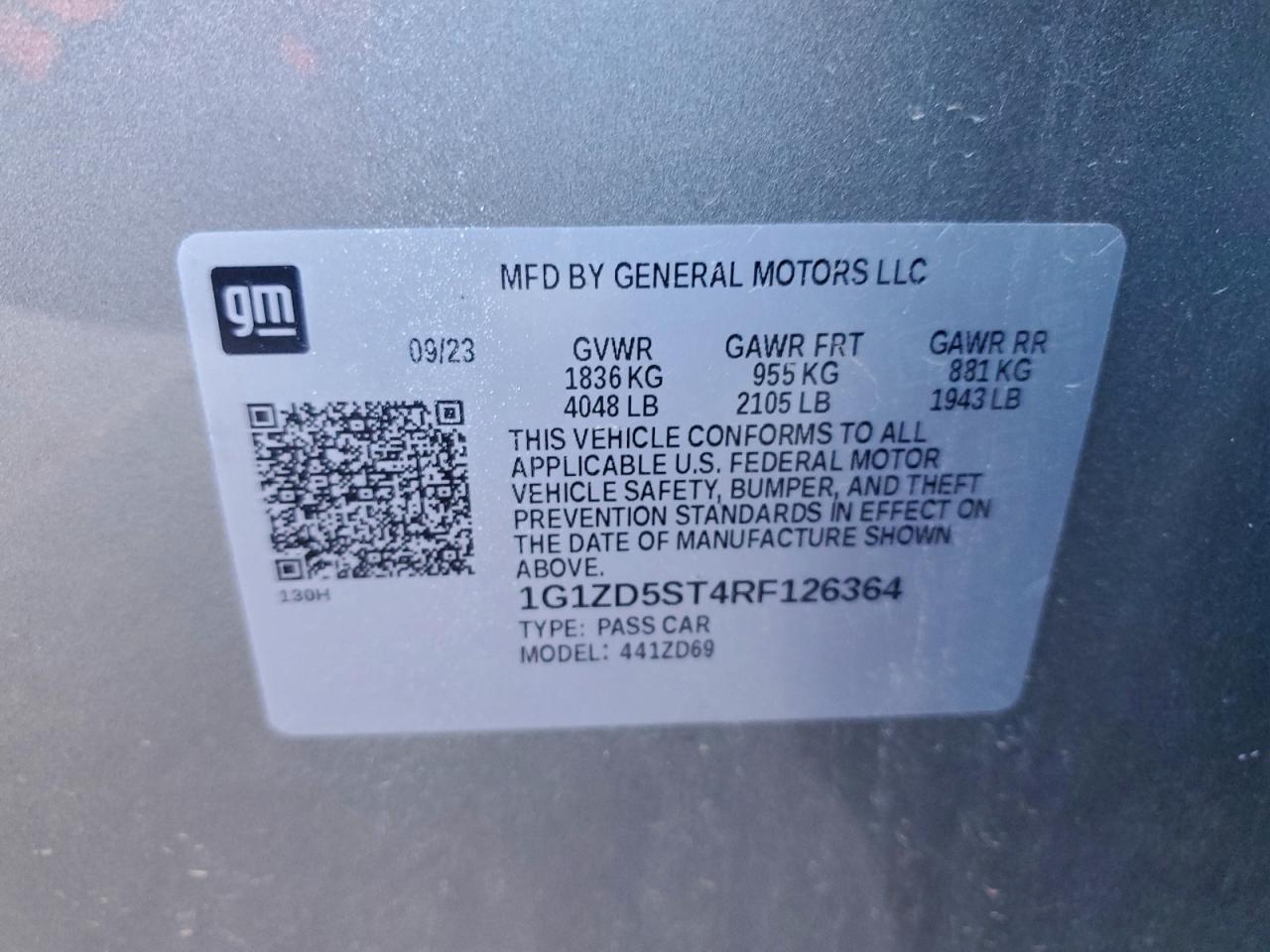 2024 CHEVROLET MALIBU LT photo 12