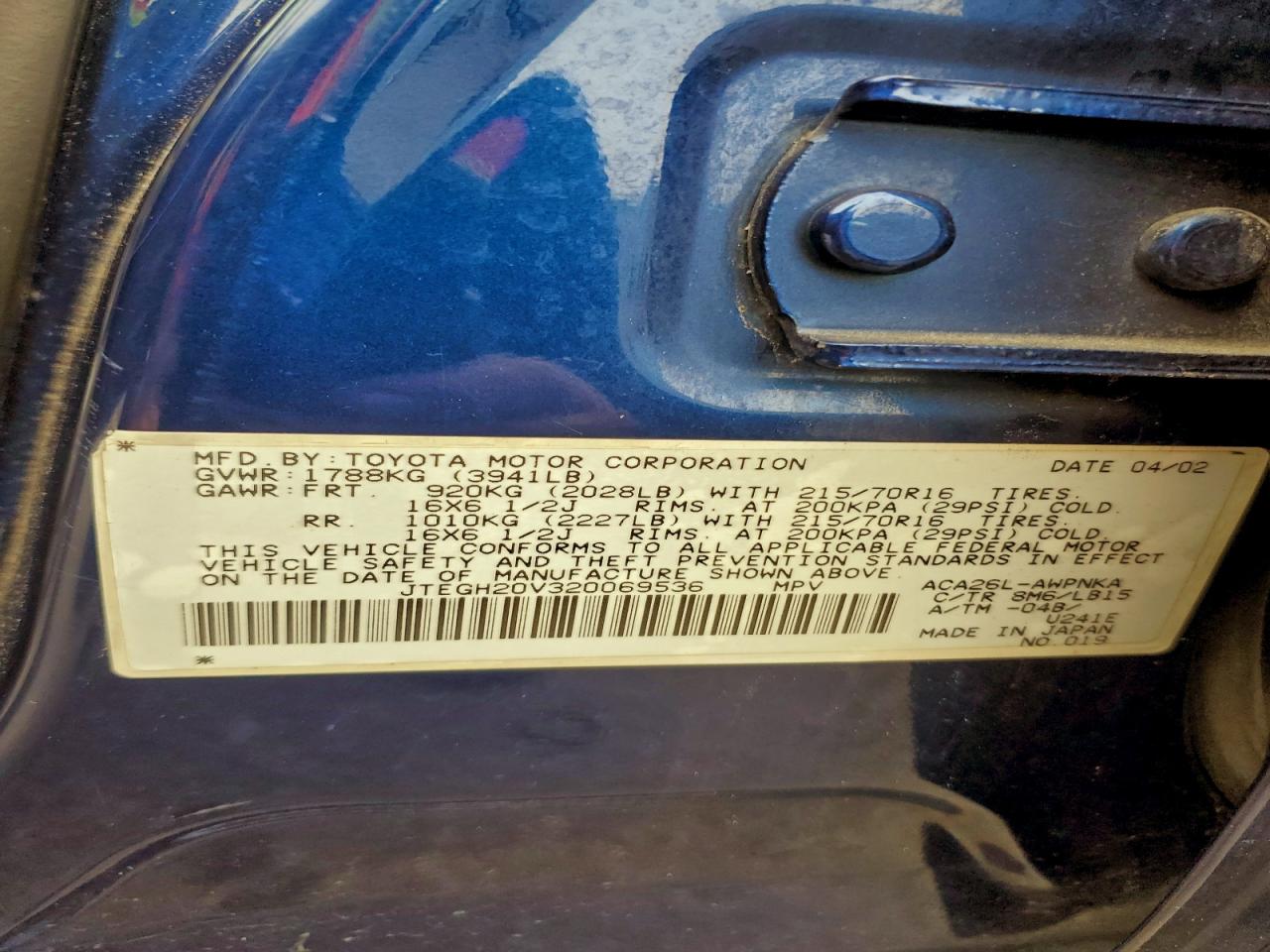 2002 TOYOTA RAV4 photo 12