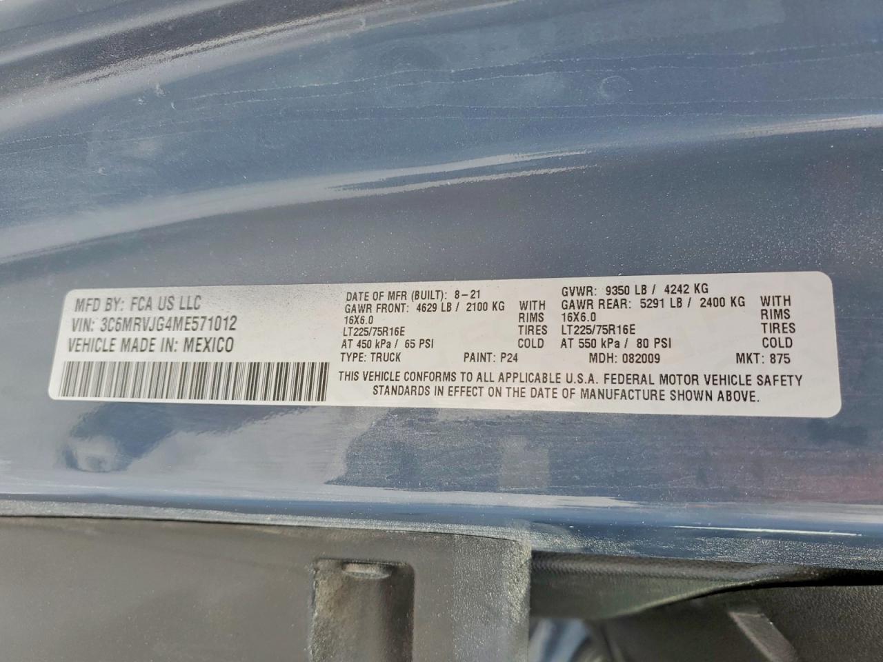 2021 RAM PROMASTER 3500 DELIVERY VAN photo 13