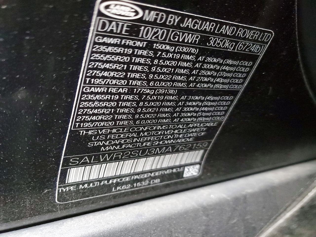 2021 LAND ROVER RANGE ROVER SPORT HSE SILVER EDITION photo 13