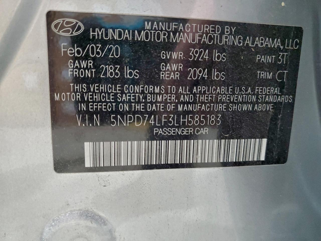 2020 HYUNDAI ELANTRA SE photo 12