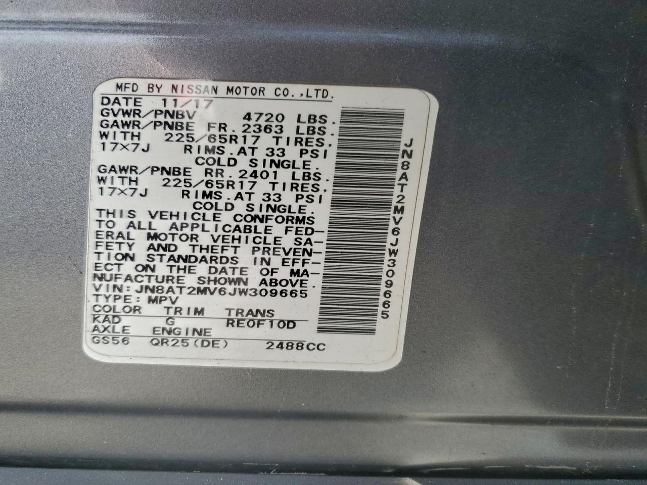 2018 NISSAN ROGUE S photo 14