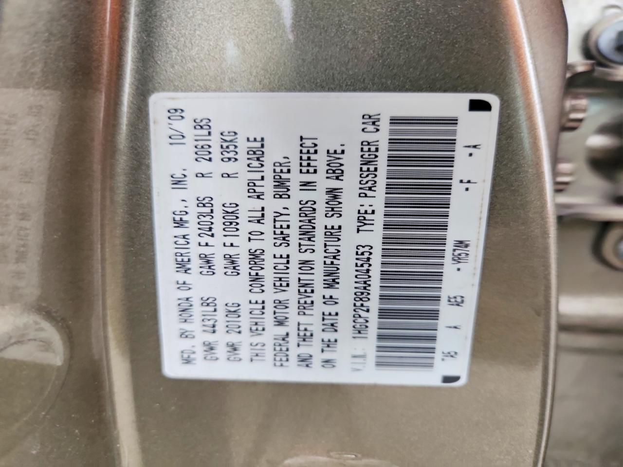 2010 HONDA ACCORD EXL photo 13