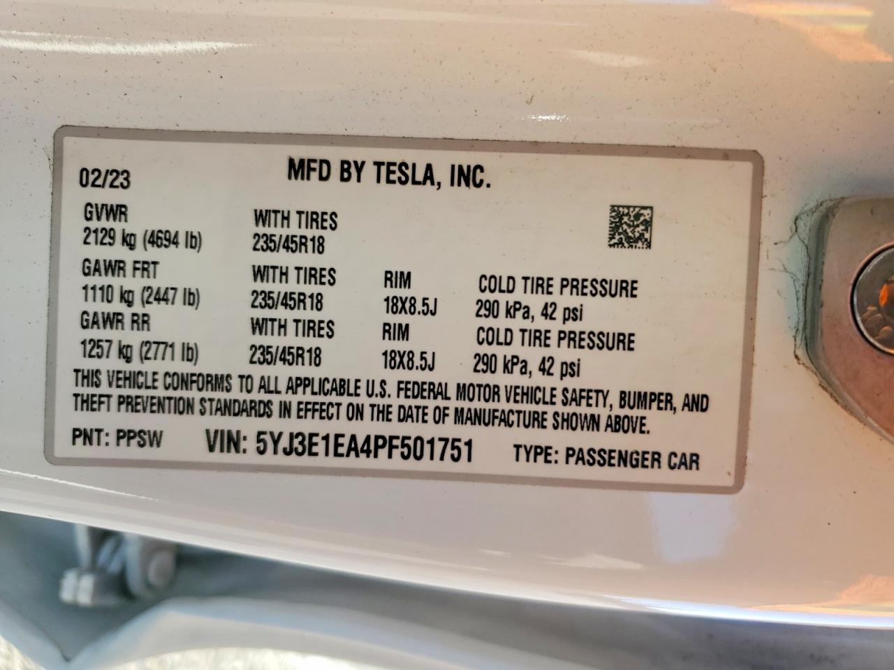 2023 TESLA MODEL 3 photo 13