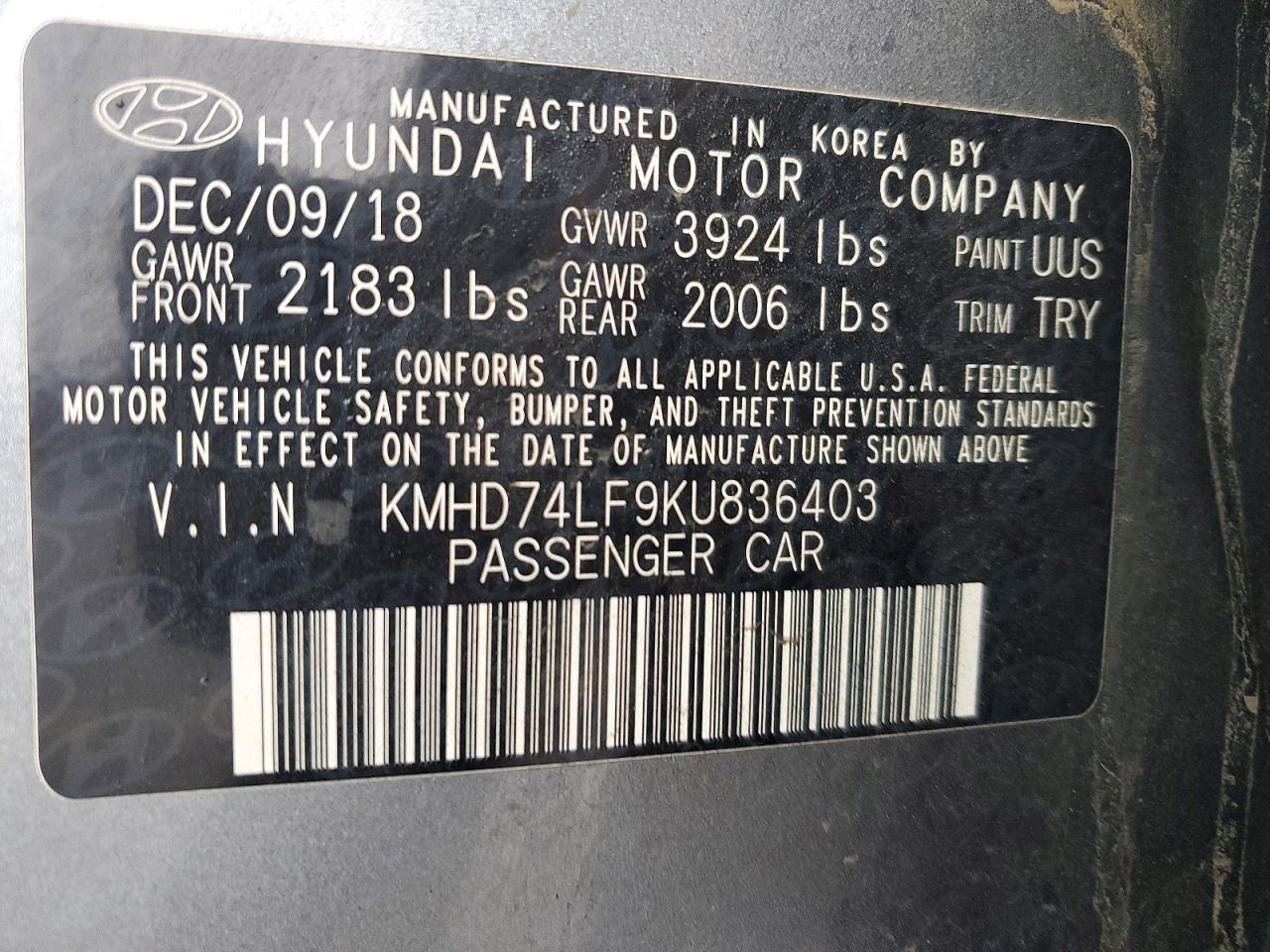 2019 HYUNDAI ELANTRA SE photo 23
