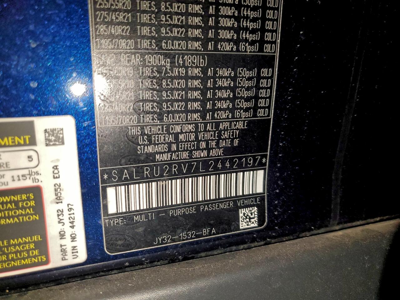 2020 LAND ROVER DISCOVERY LANDMARK photo 13