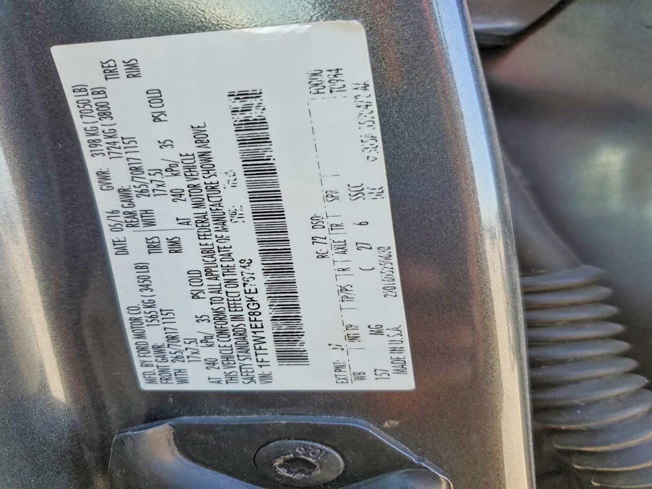 2016 FORD F150 SUPERCREW photo 25