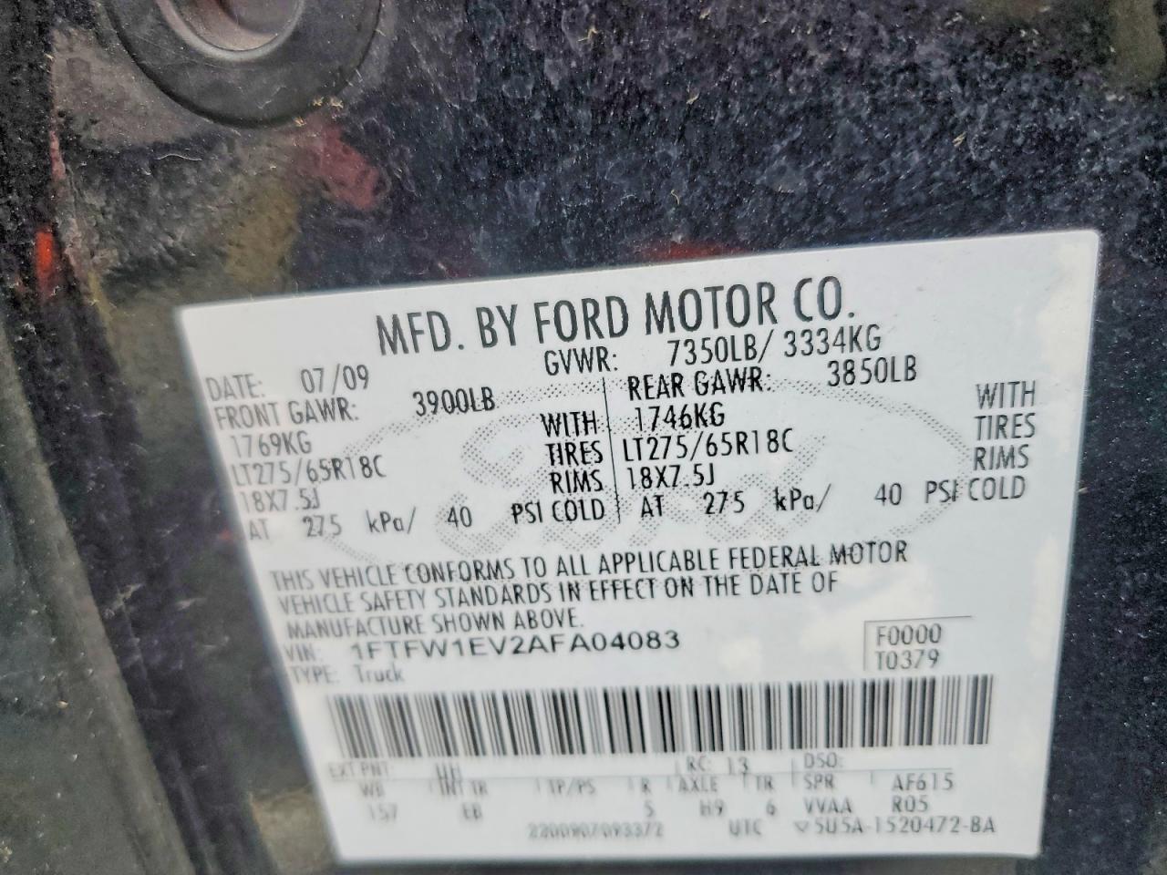 2010 FORD F150 SUPERCREW photo 12