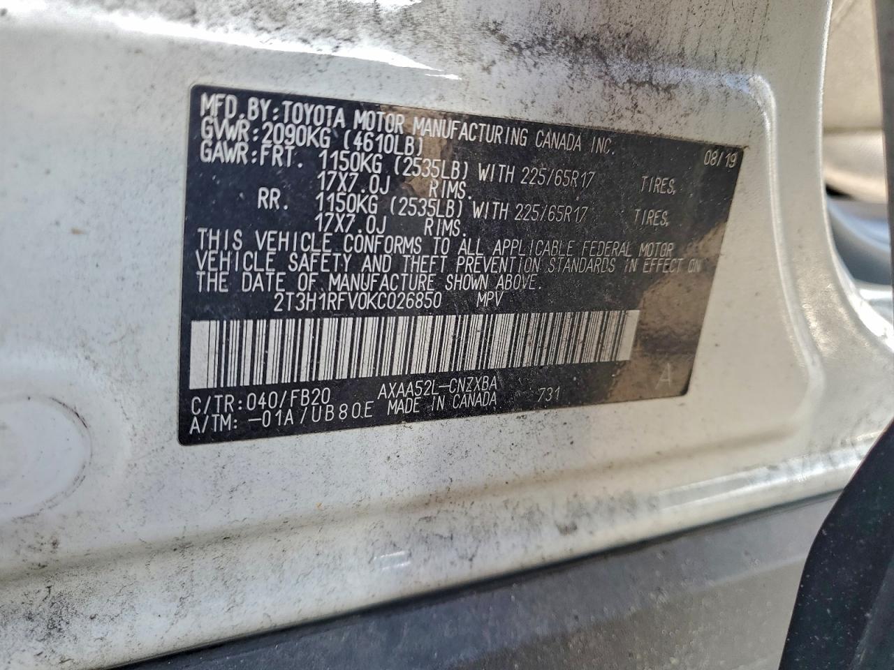2019 TOYOTA RAV4 LE photo 13