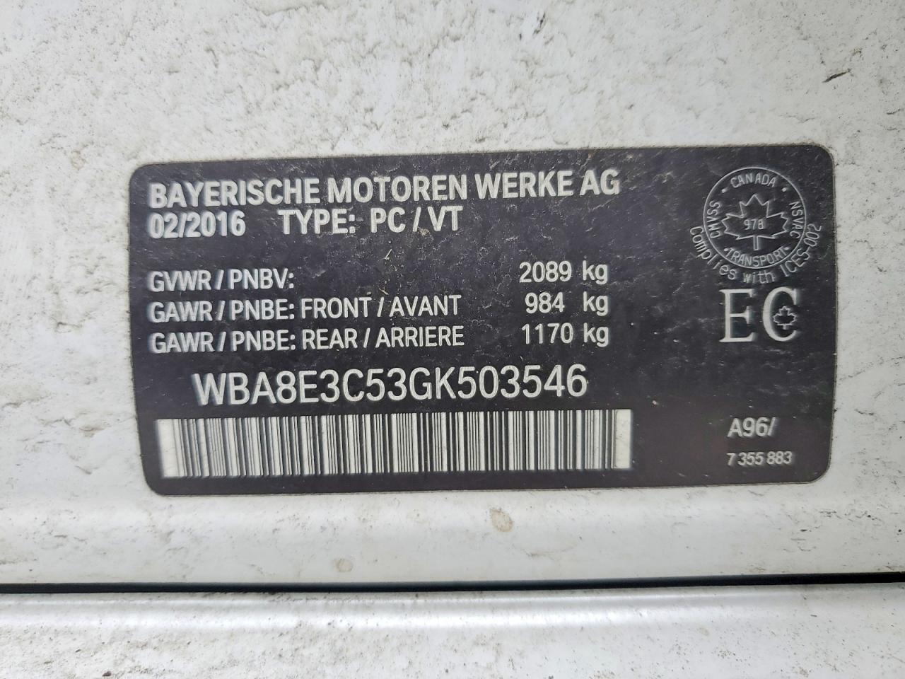 2016 BMW 328 XI SULEV photo 23