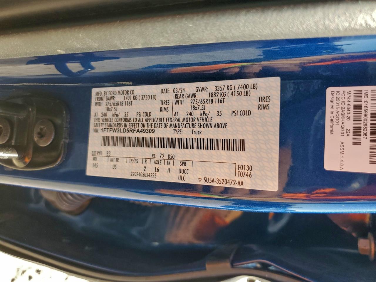 2024 FORD F150 XLT photo 12