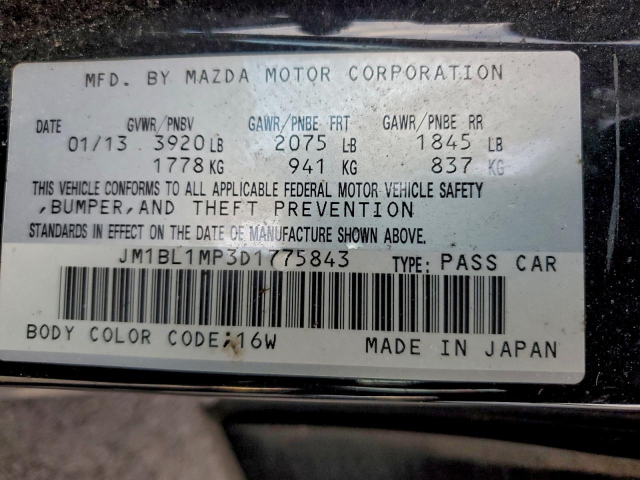 2013 MAZDA 3 I photo 12