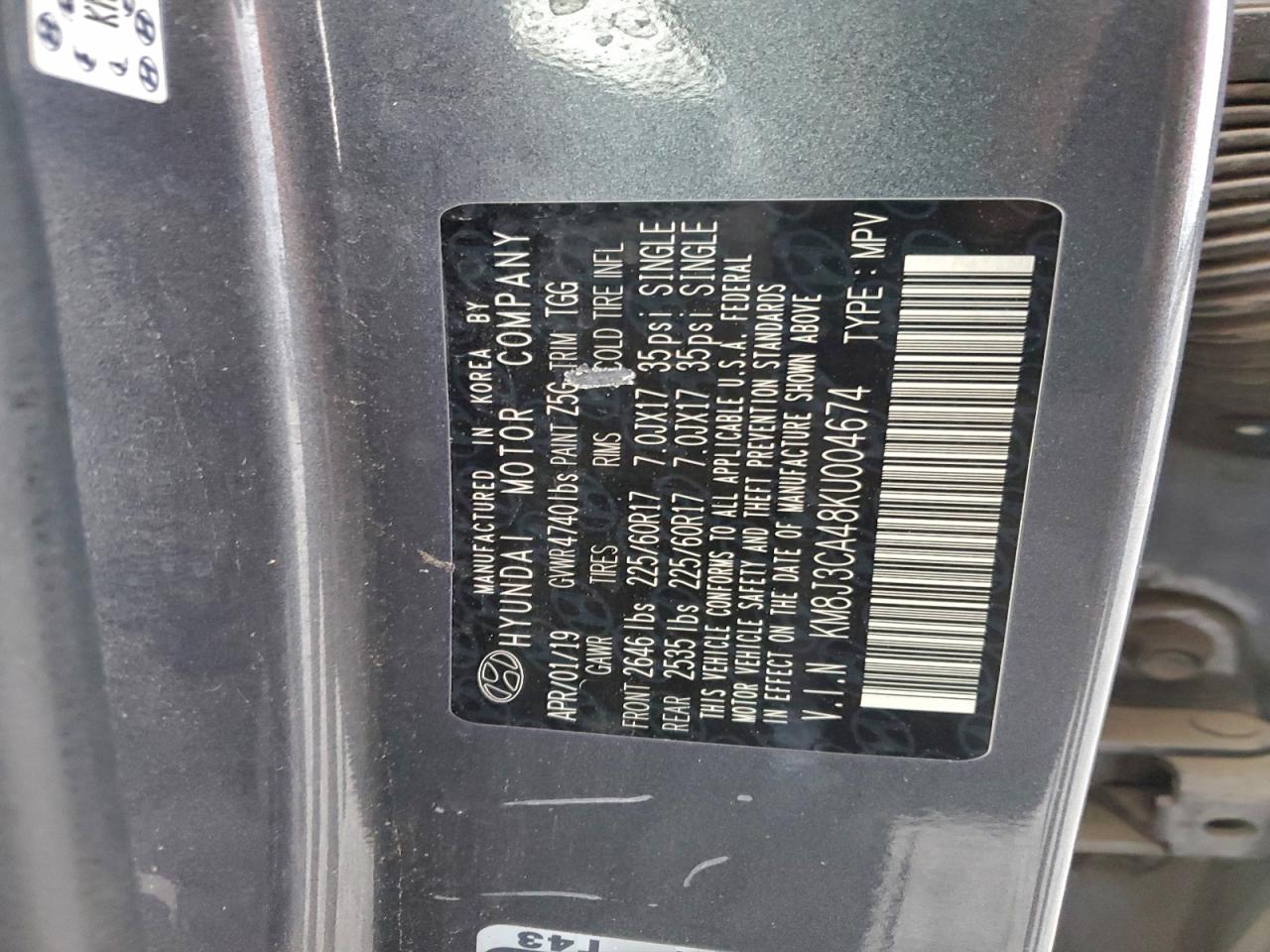 2019 HYUNDAI TUCSON LIMITED photo 13