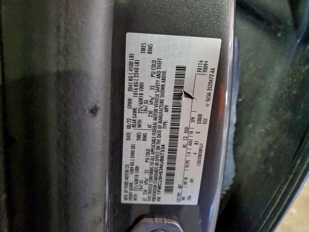 2022 FORD ESCAPE SEL photo 27