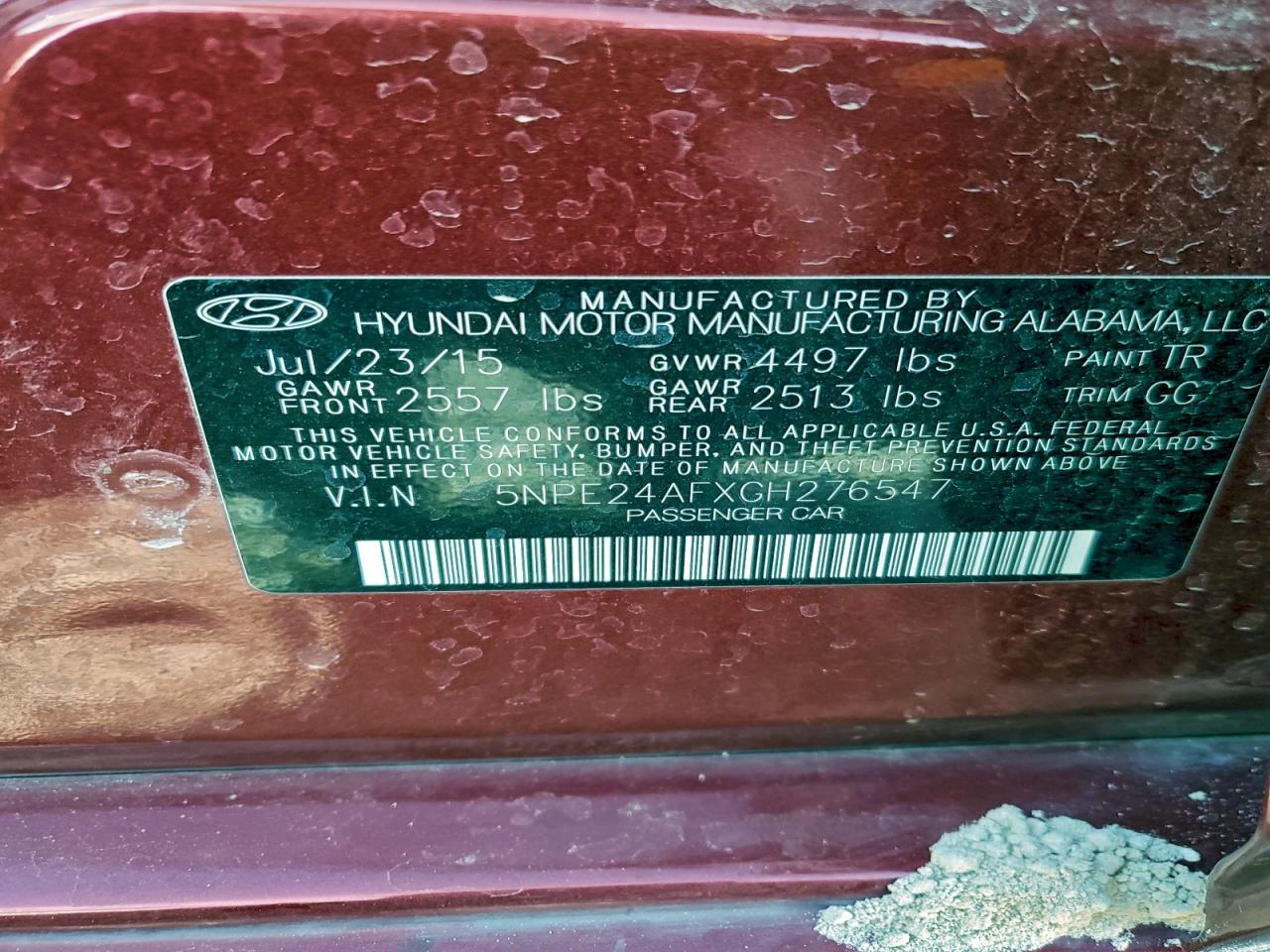 2016 HYUNDAI SONATA SE photo 23