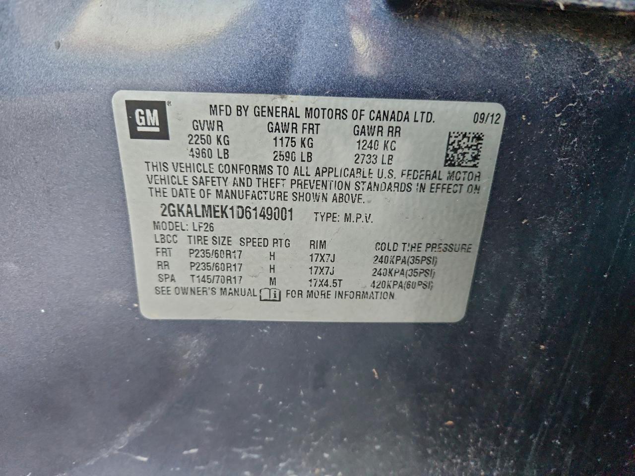 2013 GMC TERRAIN SLE photo 13