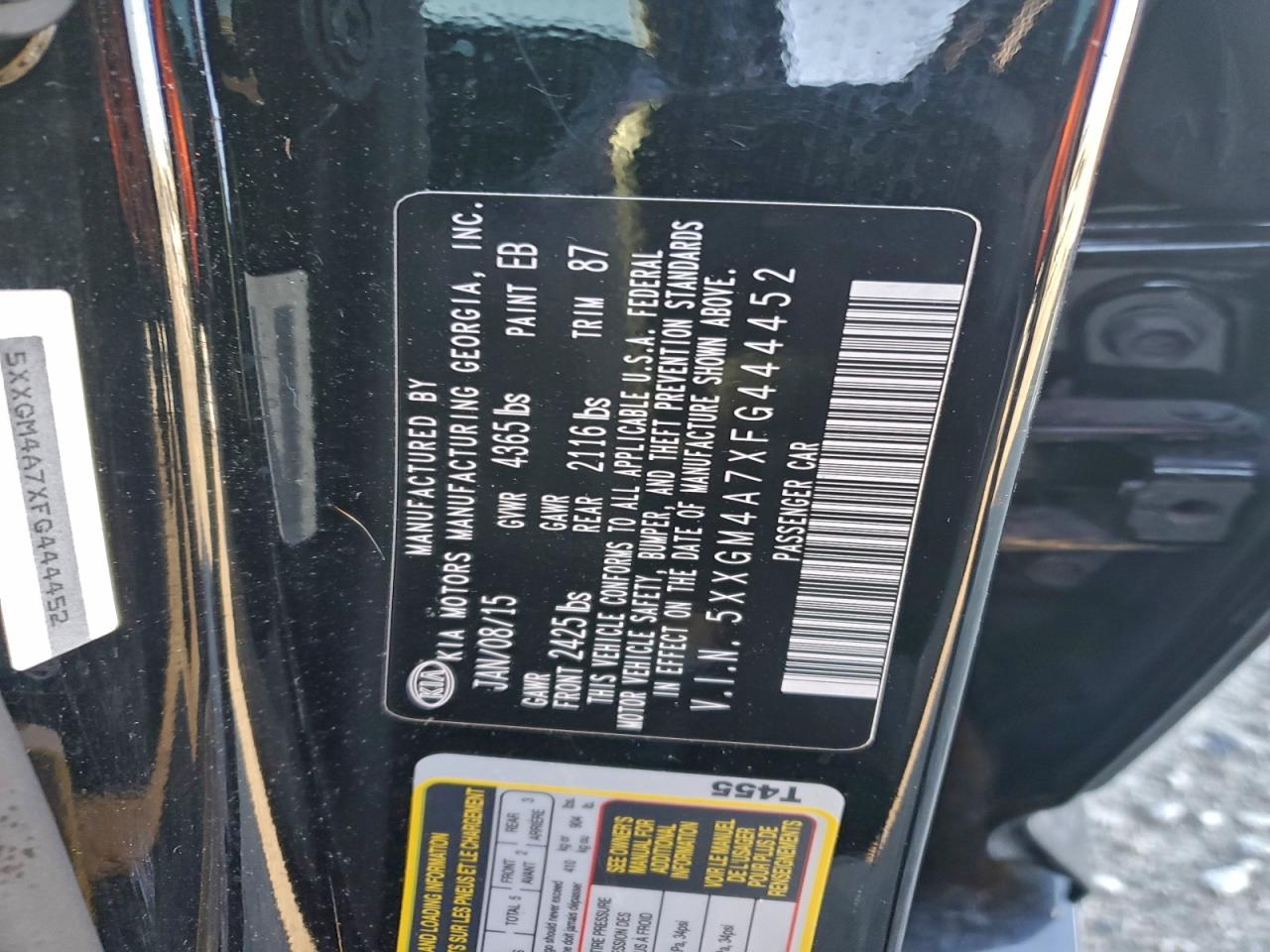 2015 KIA OPTIMA LX photo 12