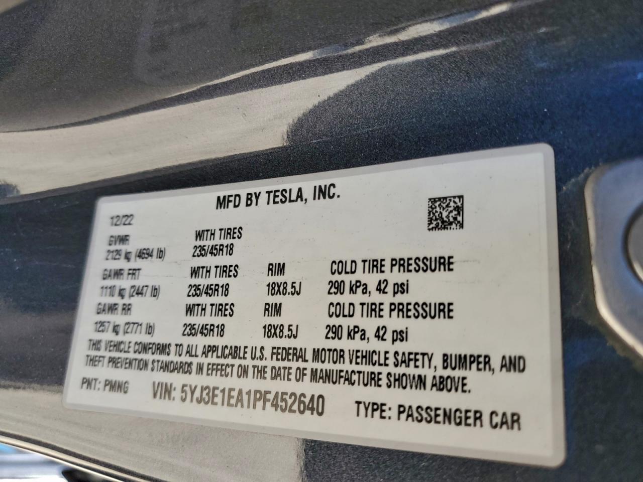 2023 TESLA MODEL 3 photo 12