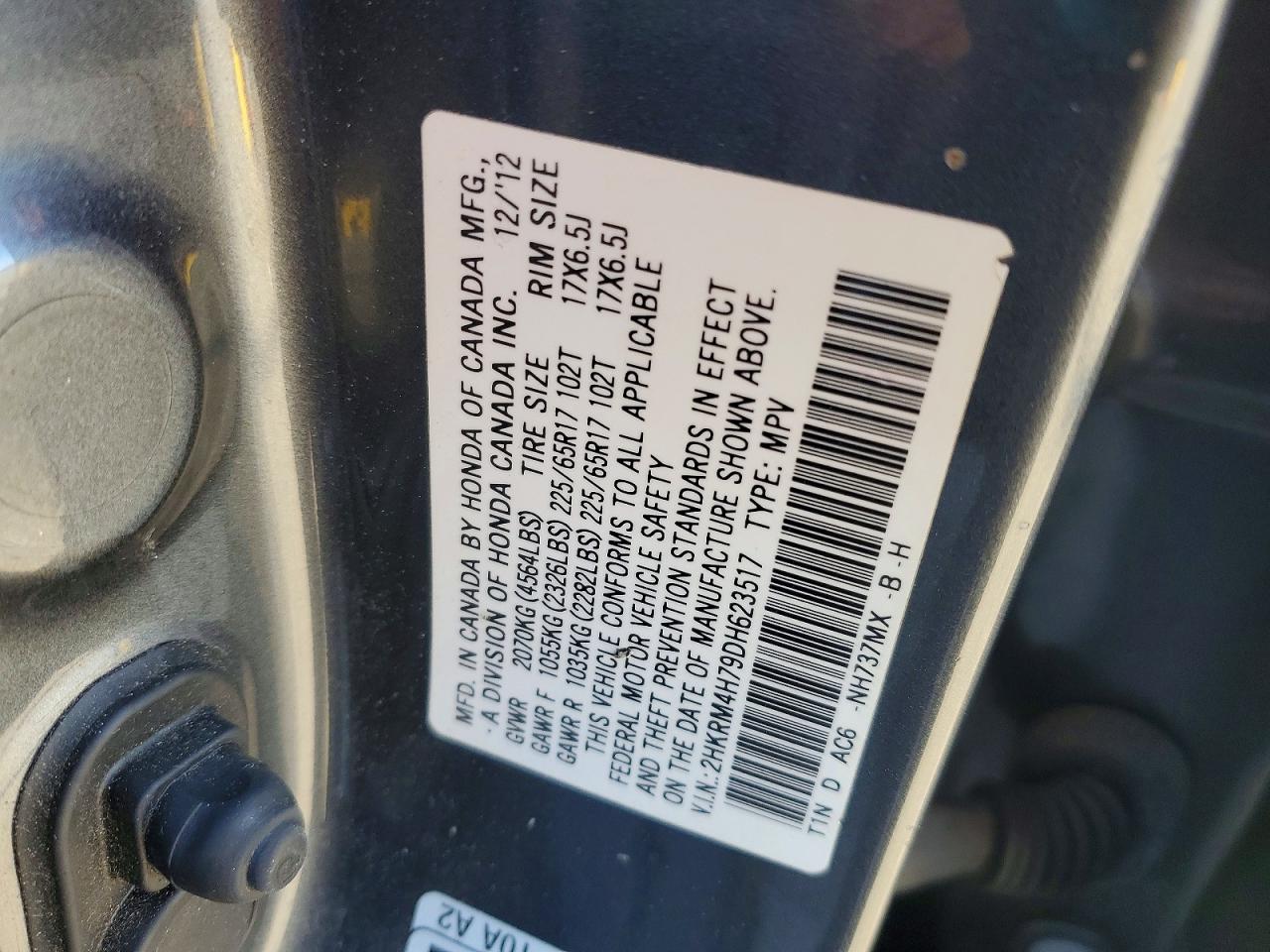 2013 HONDA CR-V EXL photo 13
