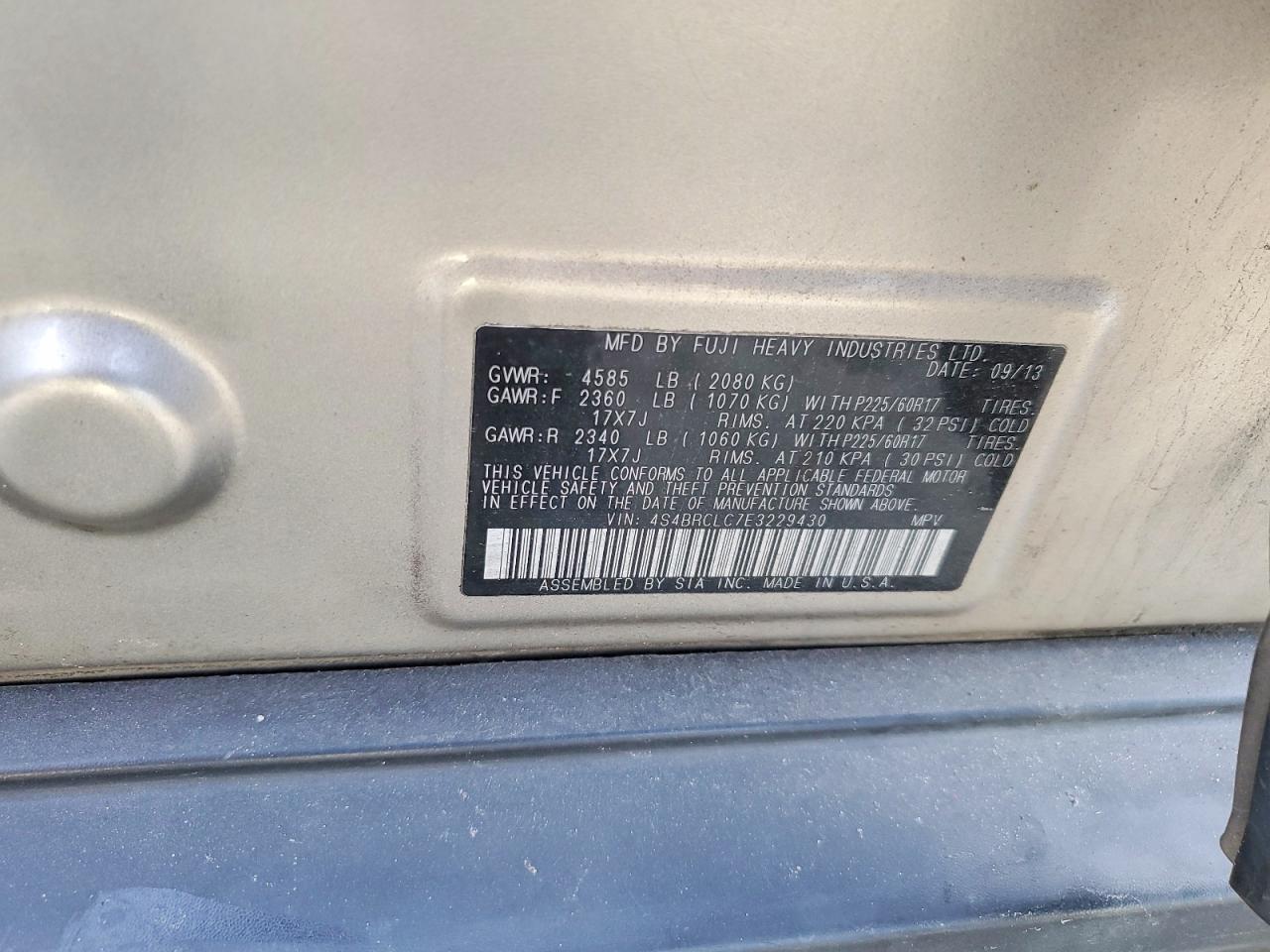 2014 SUBARU OUTBACK 2.5I LIMITED photo 14