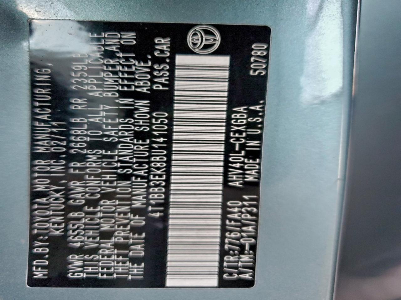 2011 TOYOTA CAMRY HYBRID photo 12
