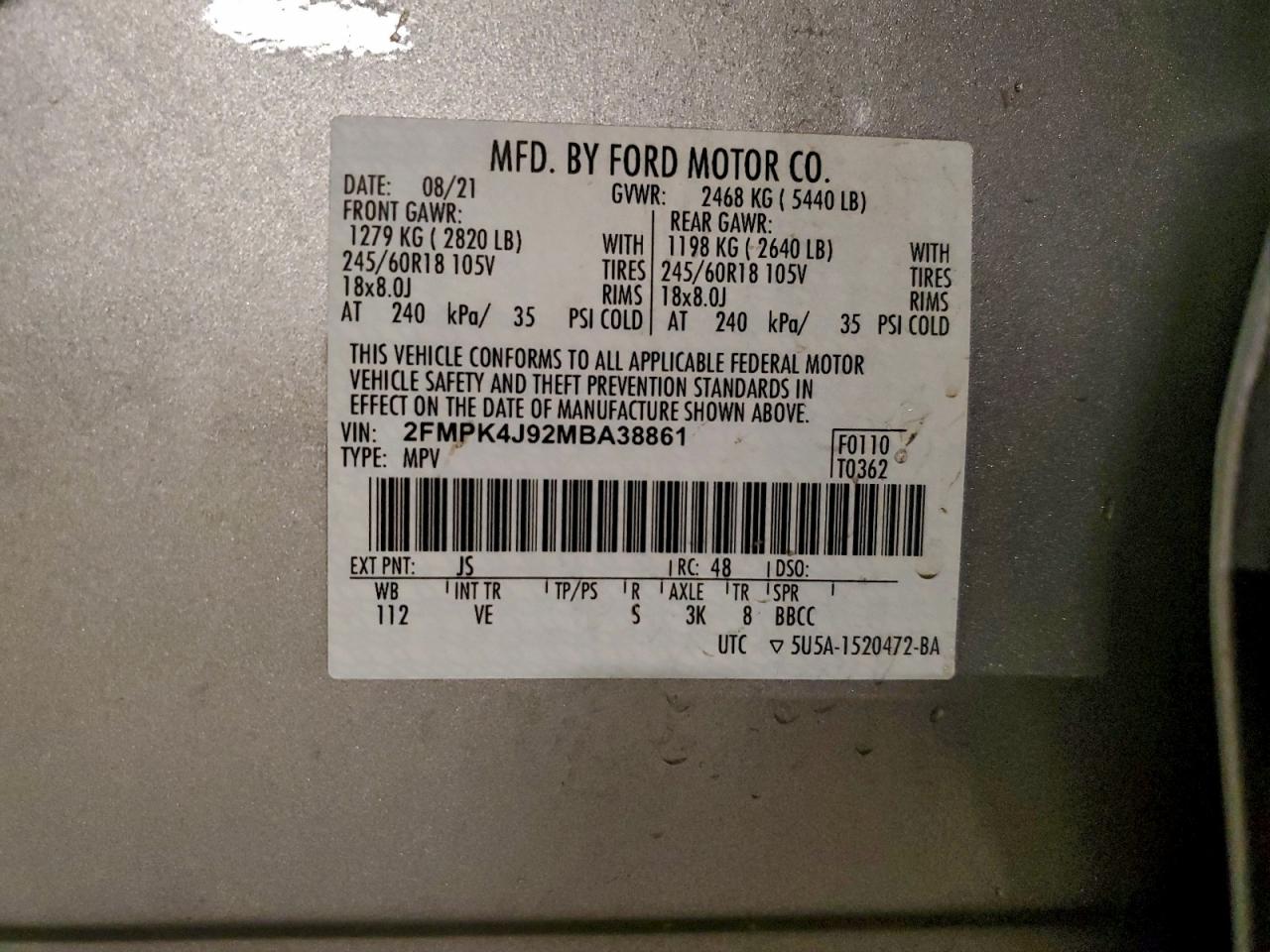 2021 FORD EDGE SEL photo 13