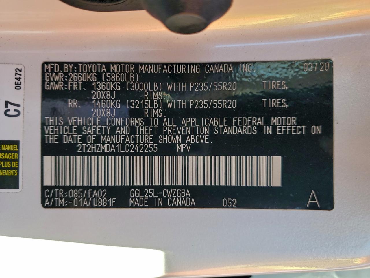 2020 LEXUS RX 350 photo 12