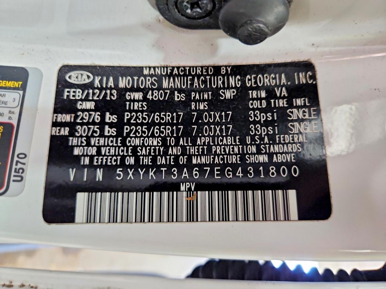 2014 KIA SORENTO LX photo 13