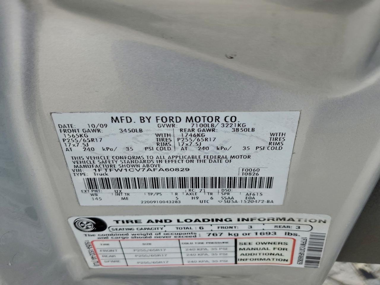 2010 FORD F150 SUPERCREW photo 12