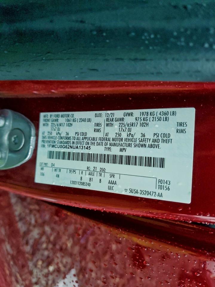 2022 FORD ESCAPE SE photo 13
