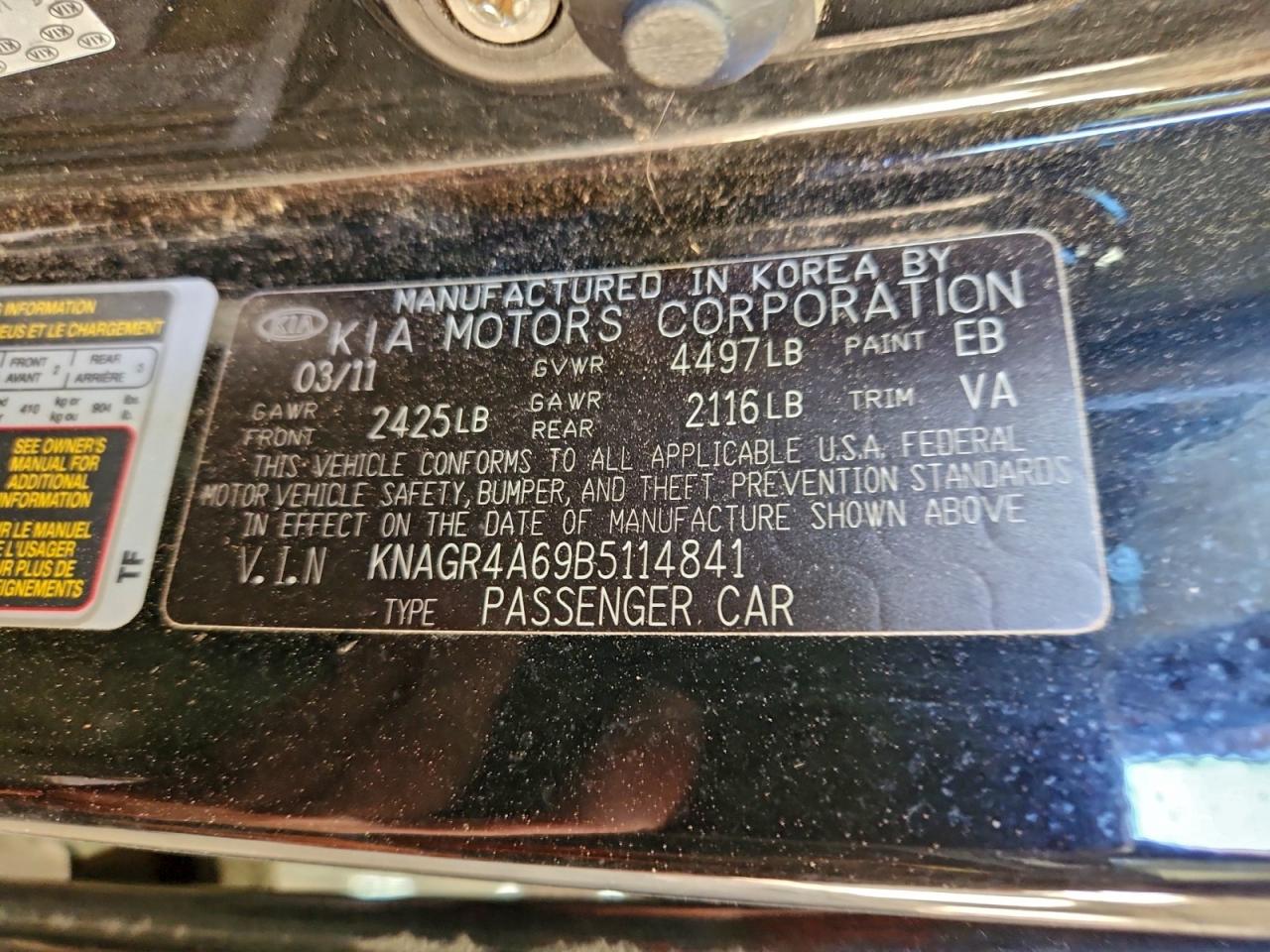 2011 KIA OPTIMA SX photo 12