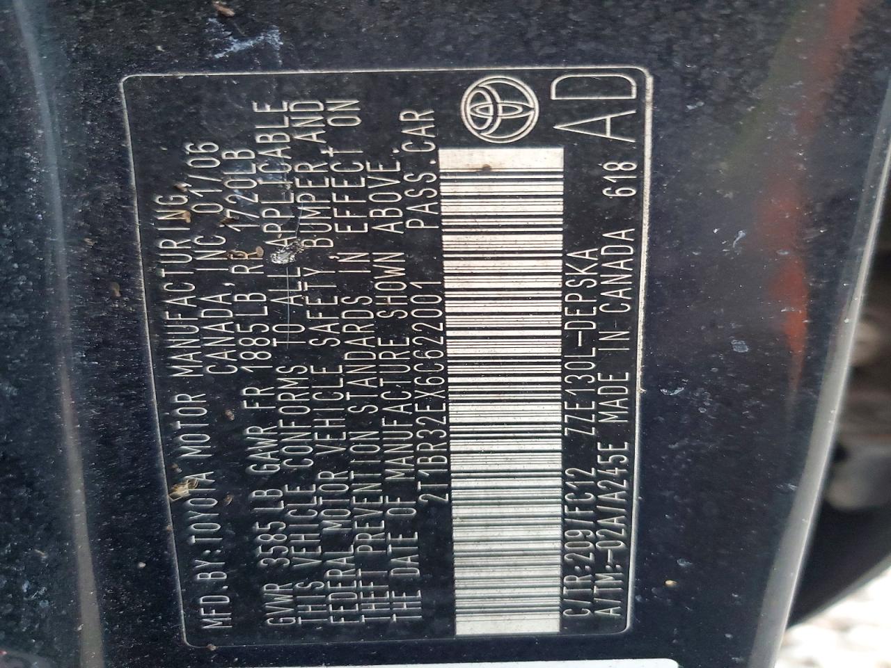 2006 TOYOTA COROLLA CE photo 13