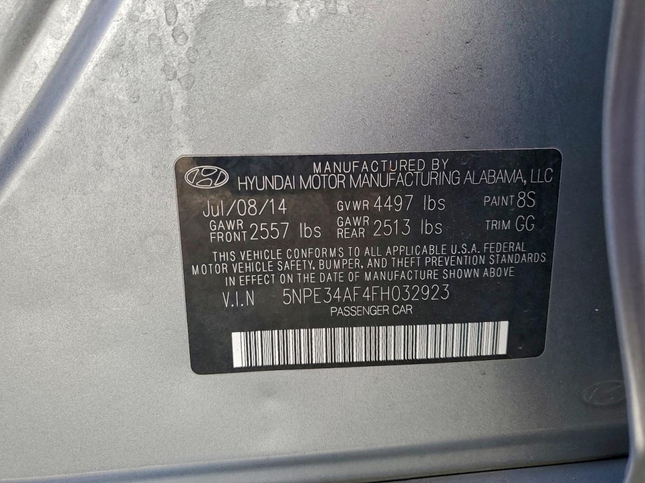 2015 HYUNDAI SONATA SPORT photo 12