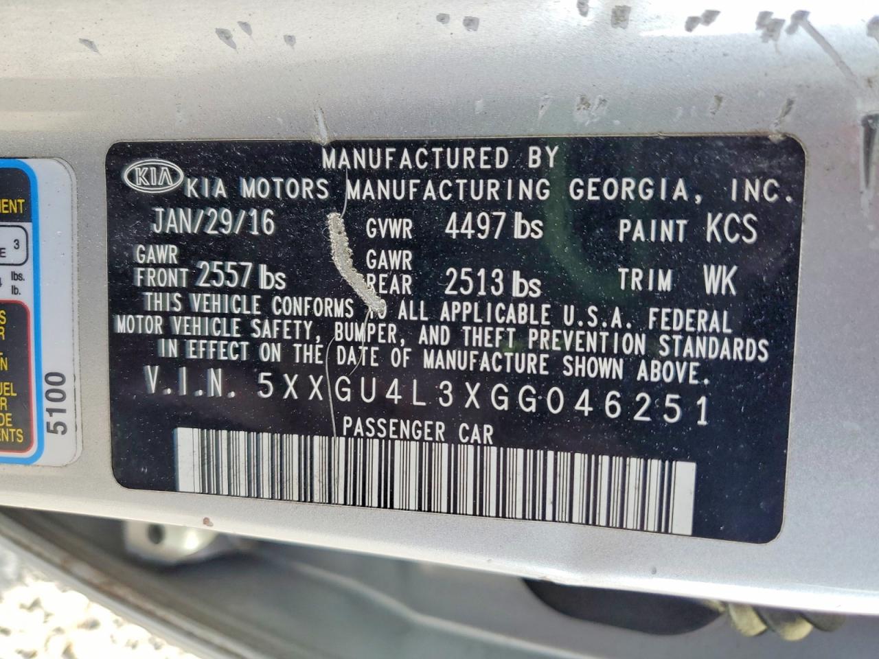 2016 KIA OPTIMA EX photo 12