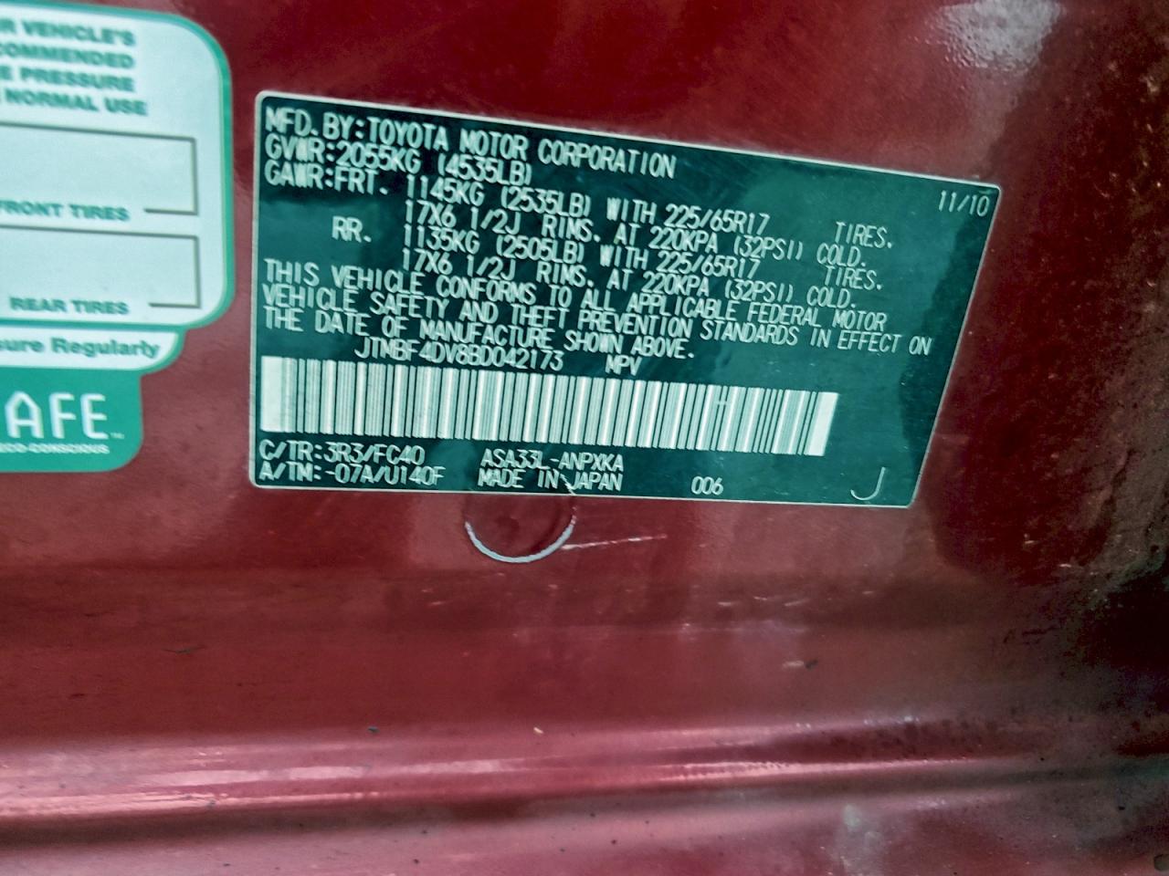 2011 TOYOTA RAV4 photo 14