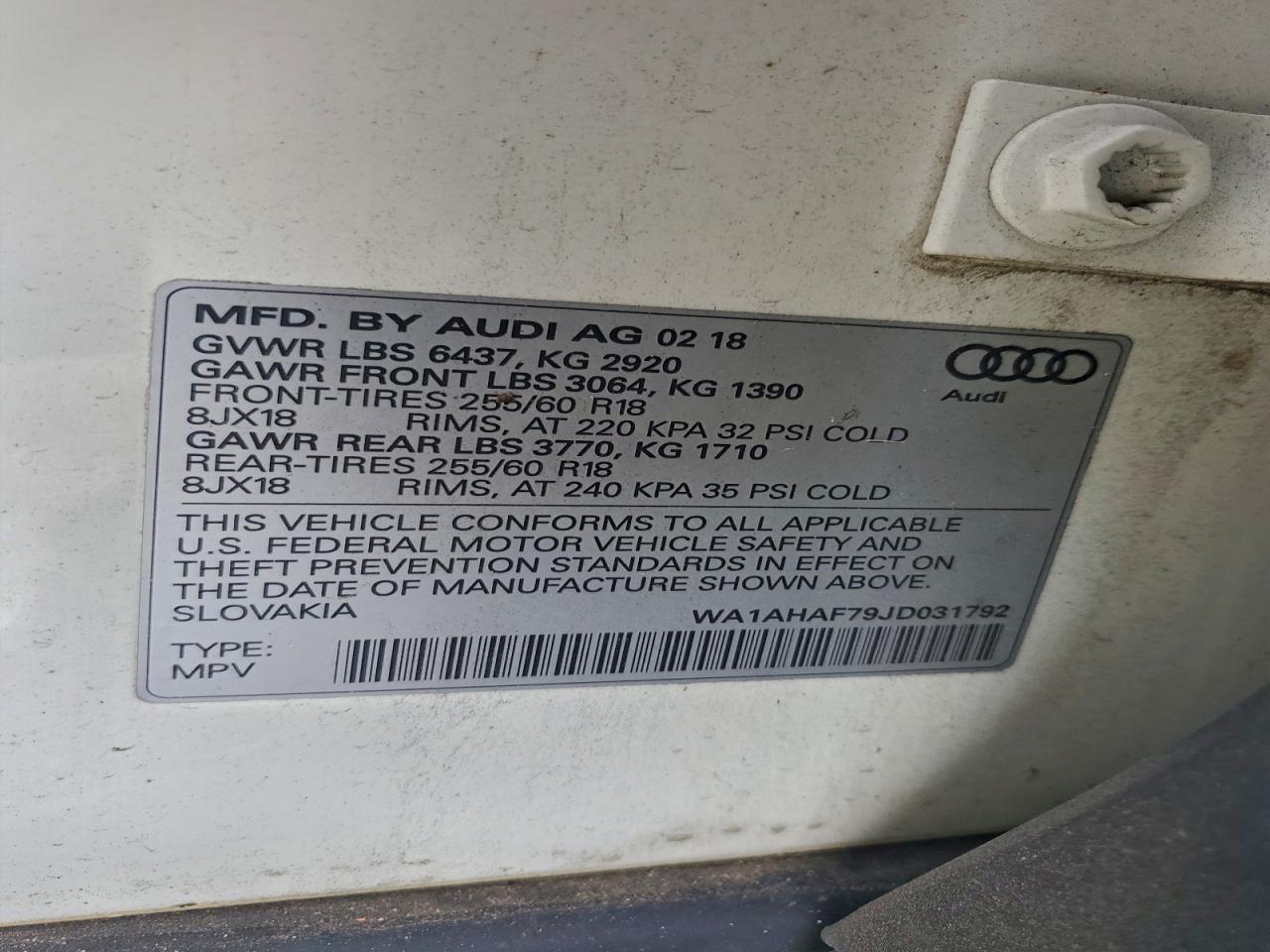 2018 AUDI Q7 PREMIUM photo 12