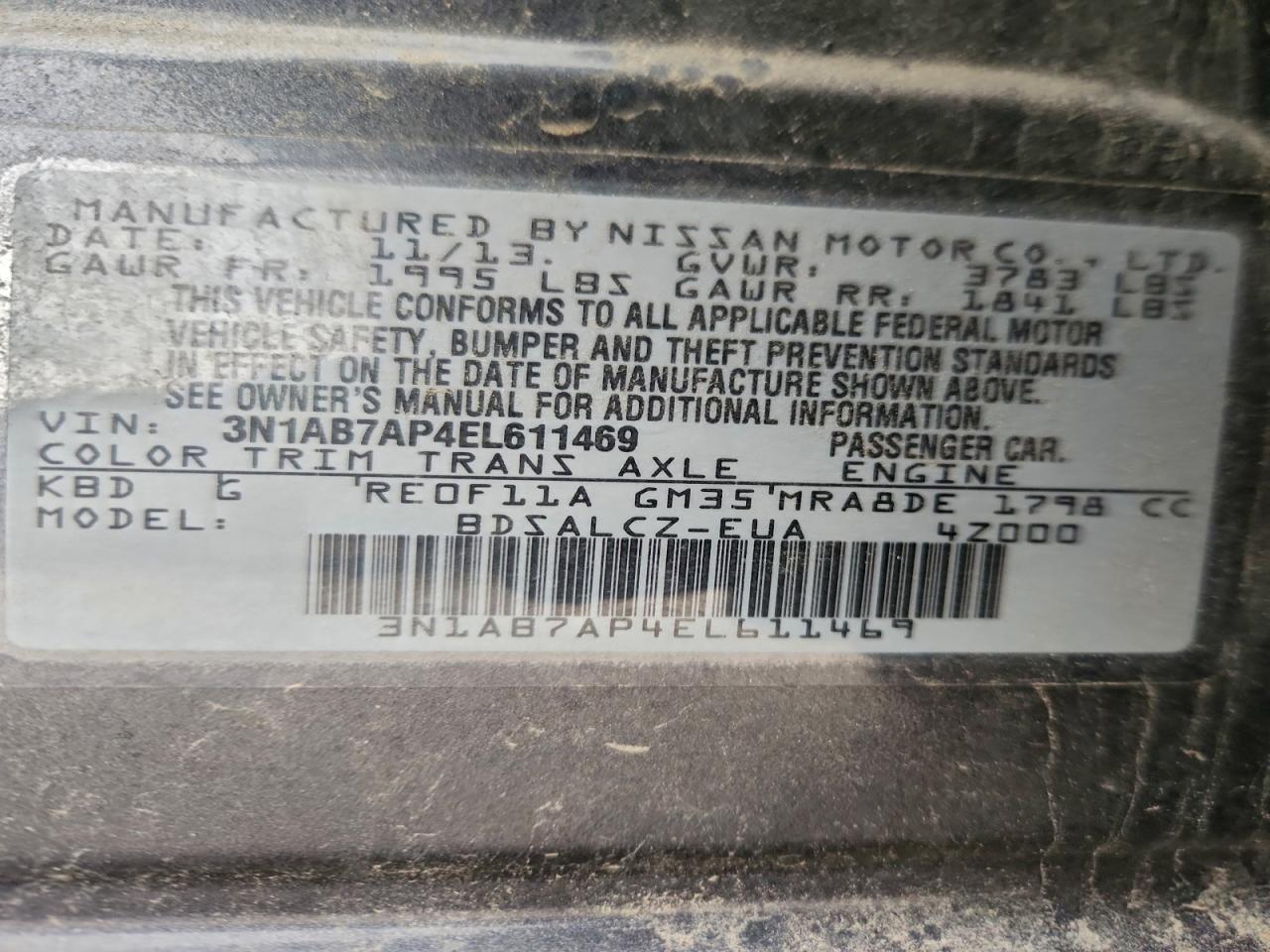 2014 NISSAN SENTRA S photo 12