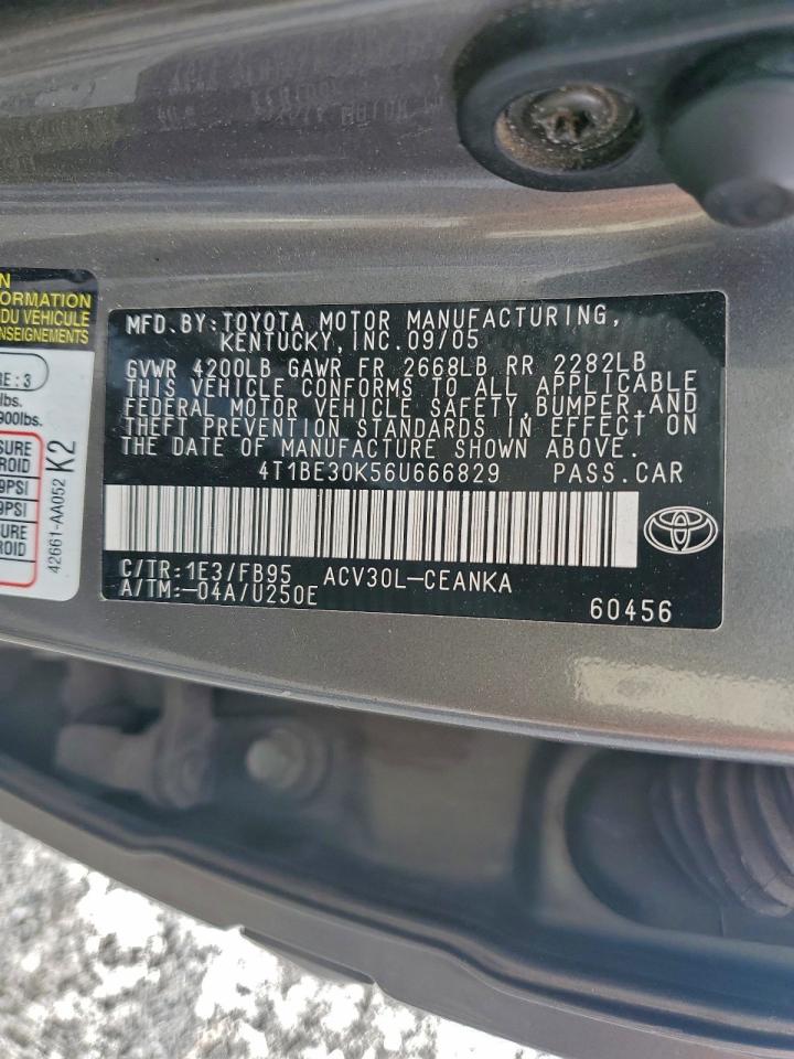 2006 TOYOTA CAMRY LE photo 13