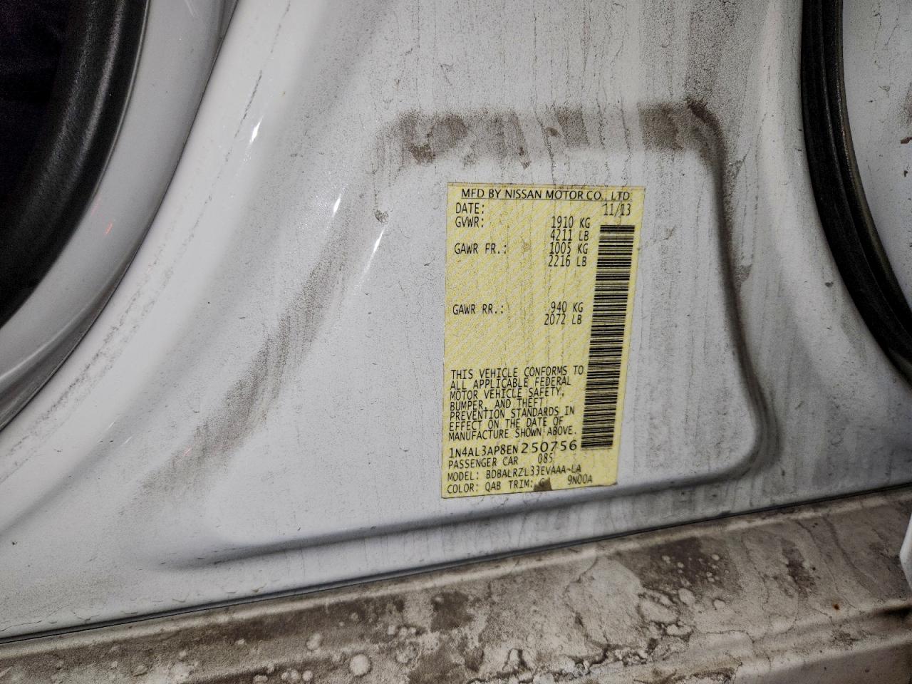 2014 NISSAN ALTIMA 2.5 photo 12